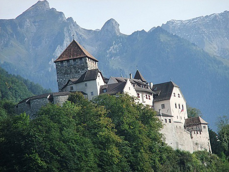 close up of castle, Monarch of Liechtenstein lives