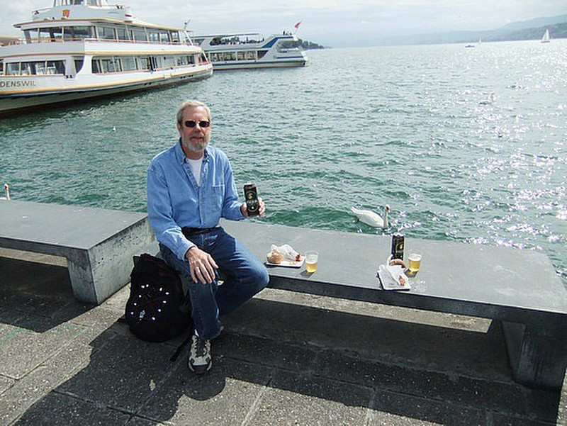 our lunch by Lake Zurich