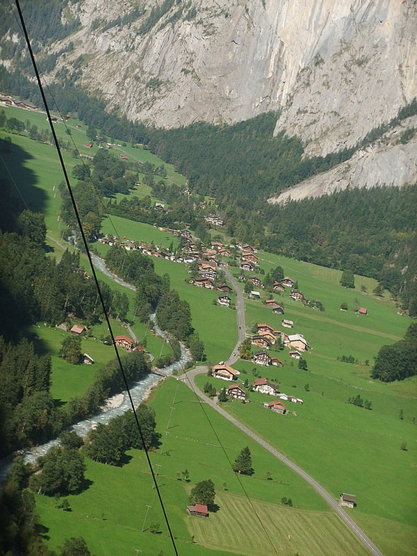 The view from the cable car on the way down!!