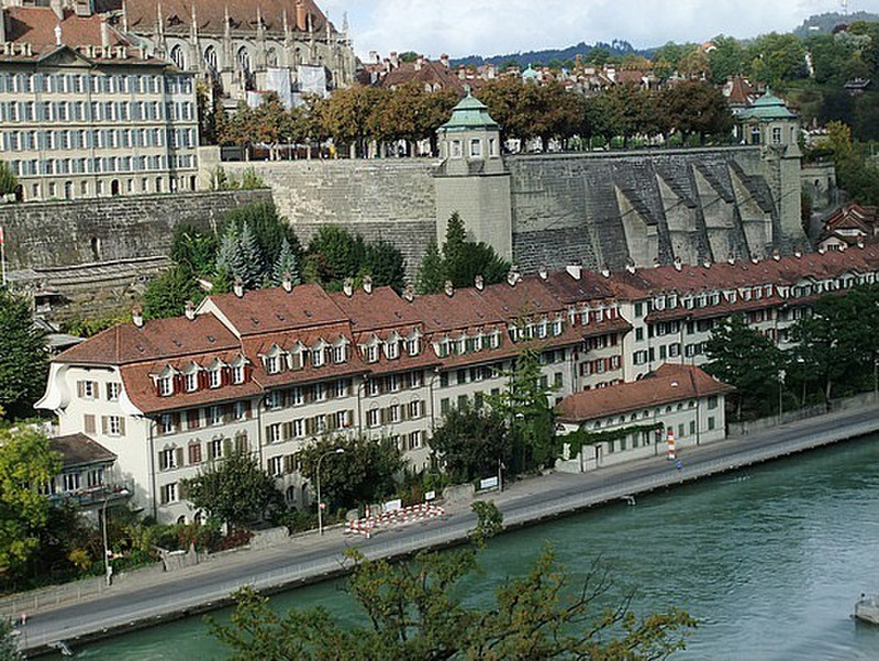 View of Bern from bridge over the river
