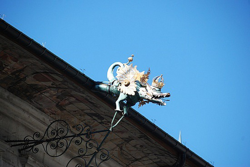 Dragon on a building