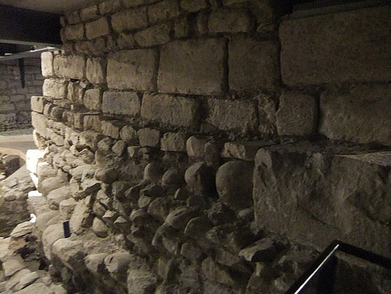 ancient wall under church
