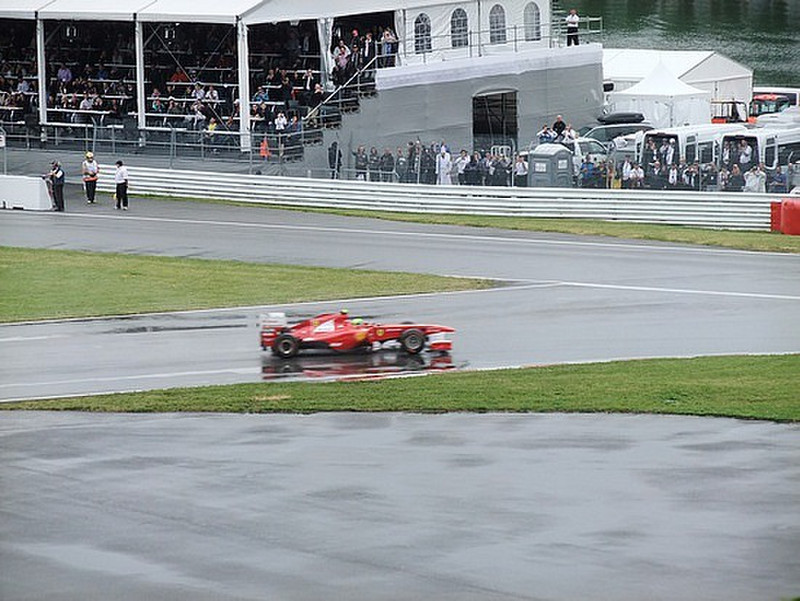 Ferrari in the rain