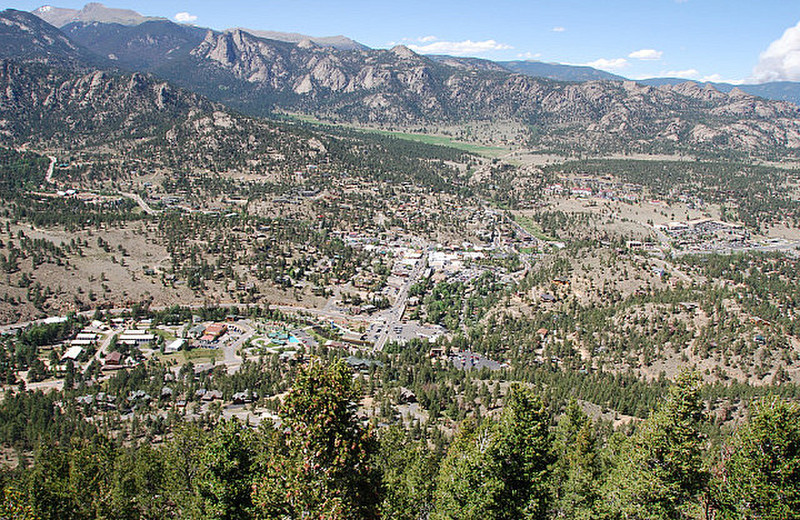 Estes Park from the top of the mountain