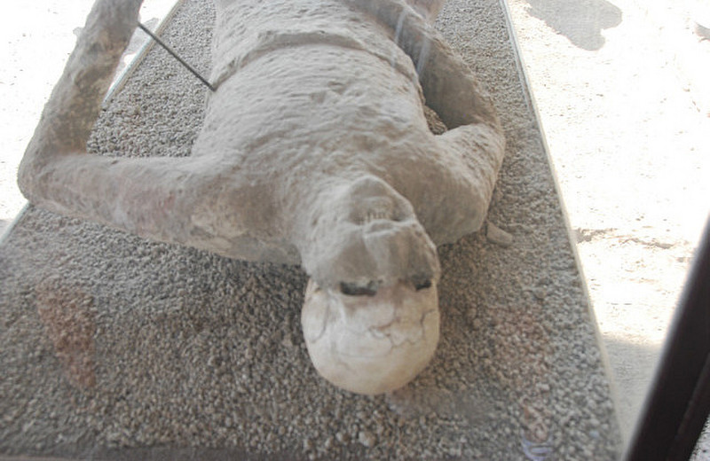 plaster cast of Pompeii casualty