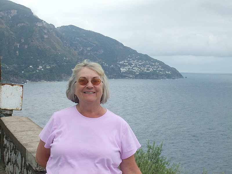 Stacy along the Amalfi coast.