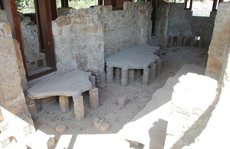 floor of the baths at the Casale