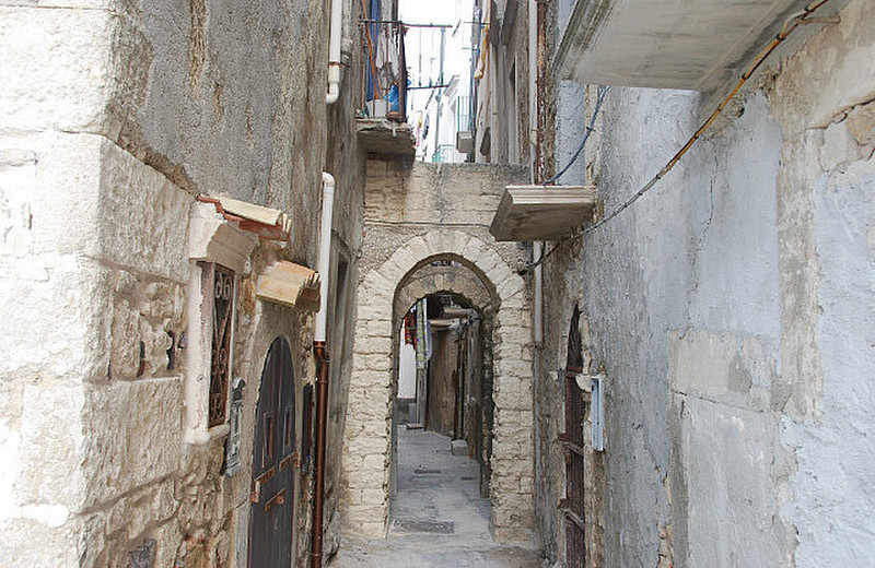 Narrow street with an archway
