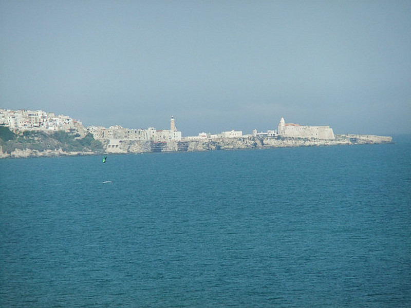 Vieste from the road.
