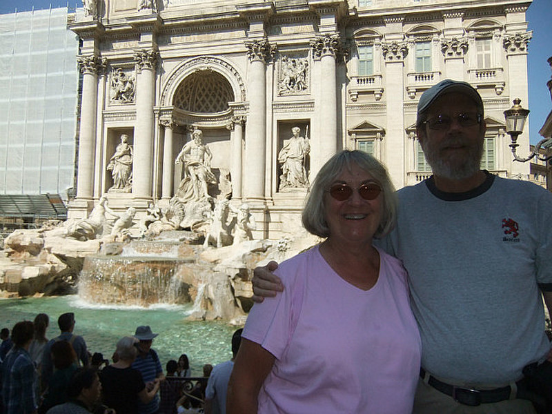 Stacy and I by the Trevi Fountain