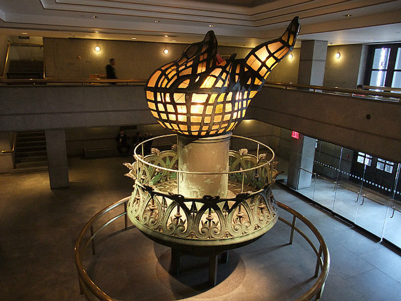 The original torch in the museum
