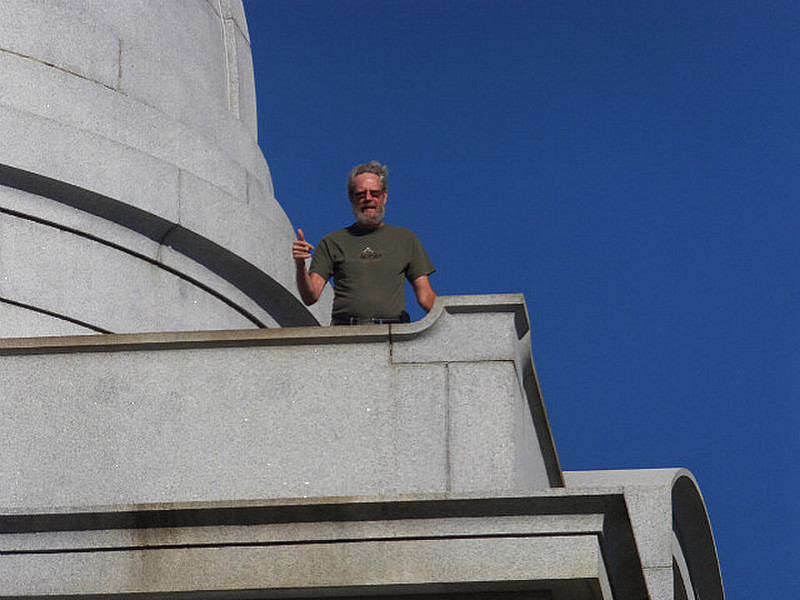 Me up on a monument in the wind