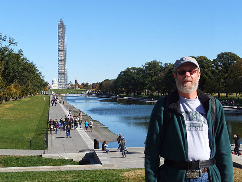 The reflecting pool and monument