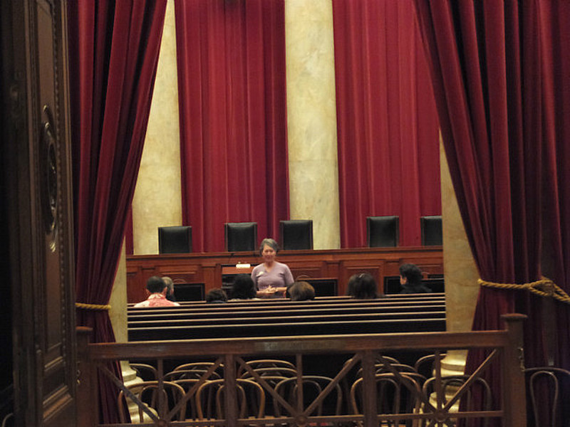 The courtroom at the Supreme Court
