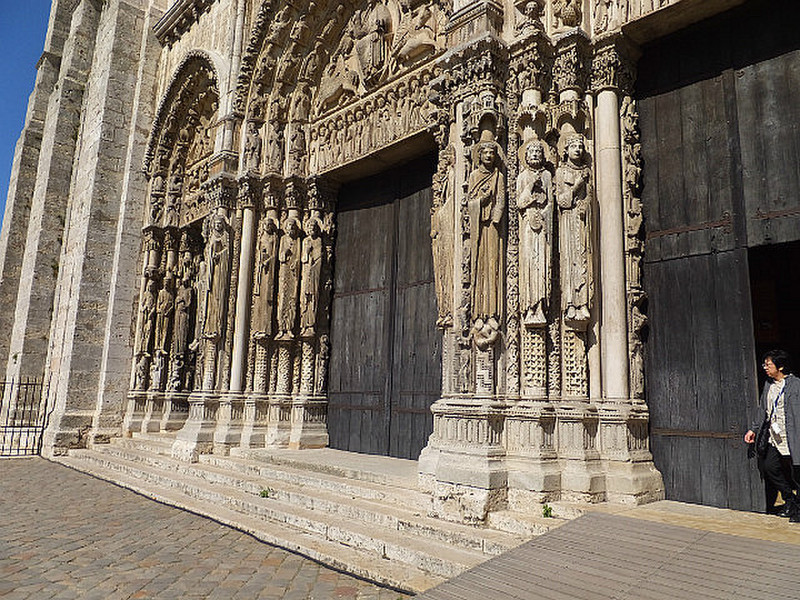 front of Chartres cathedral
