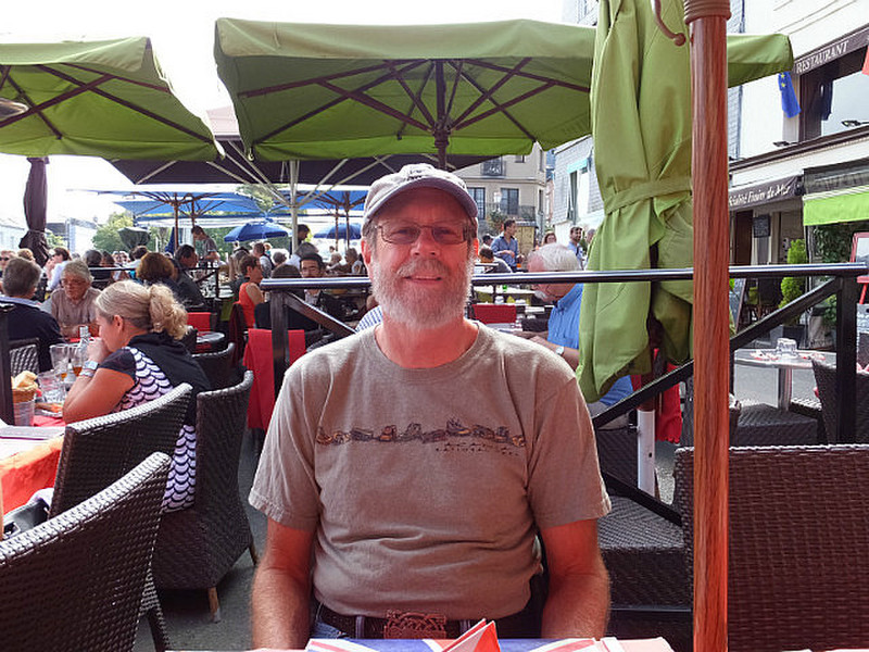 me at lunch in Honfleur