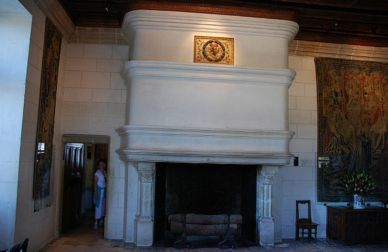 Fireplace in one room