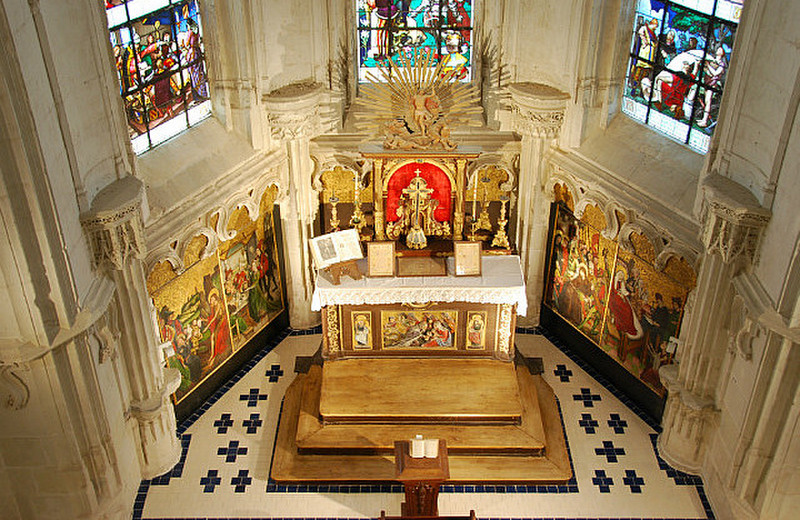 Inside its chapel