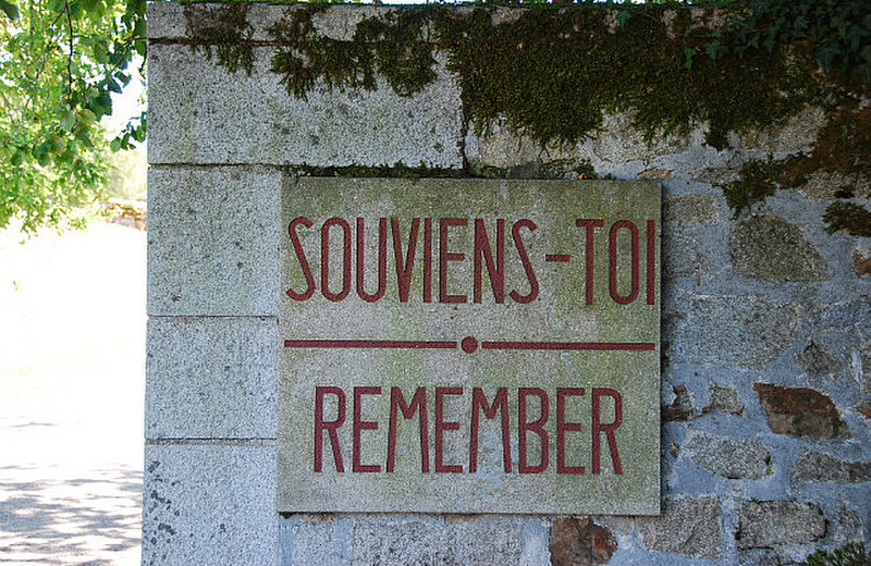 Sign at the entrance to the village