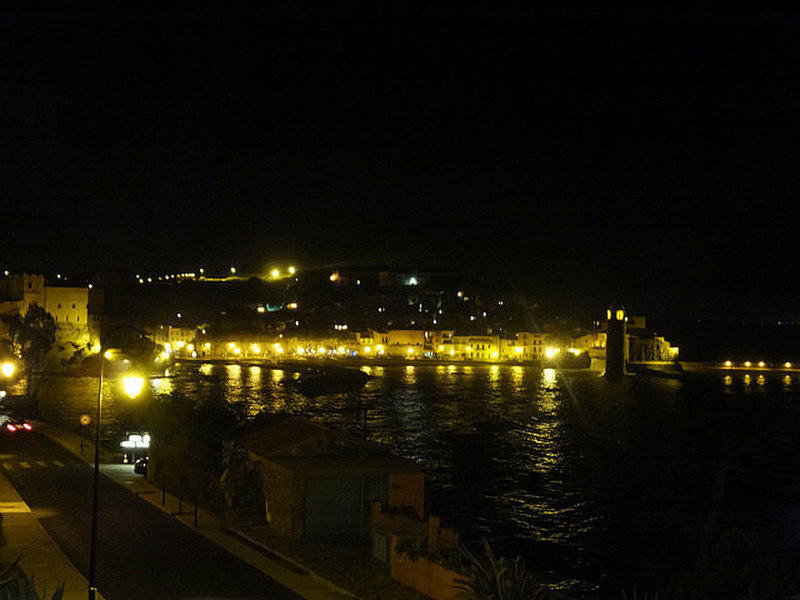 Collioure at night.