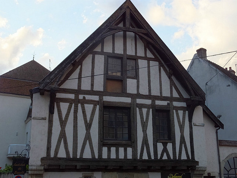 A half timber house in Beaune.