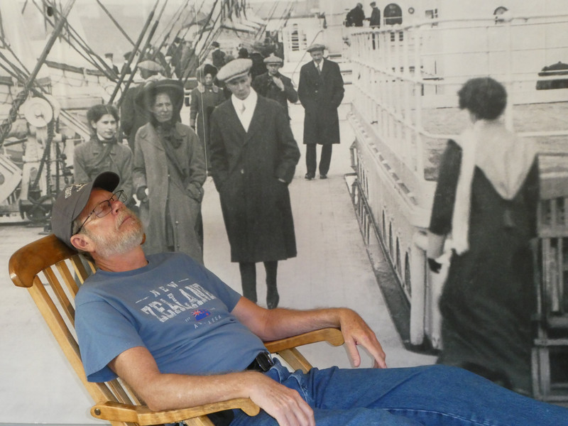Me relaxing on the deck of the Titanic
