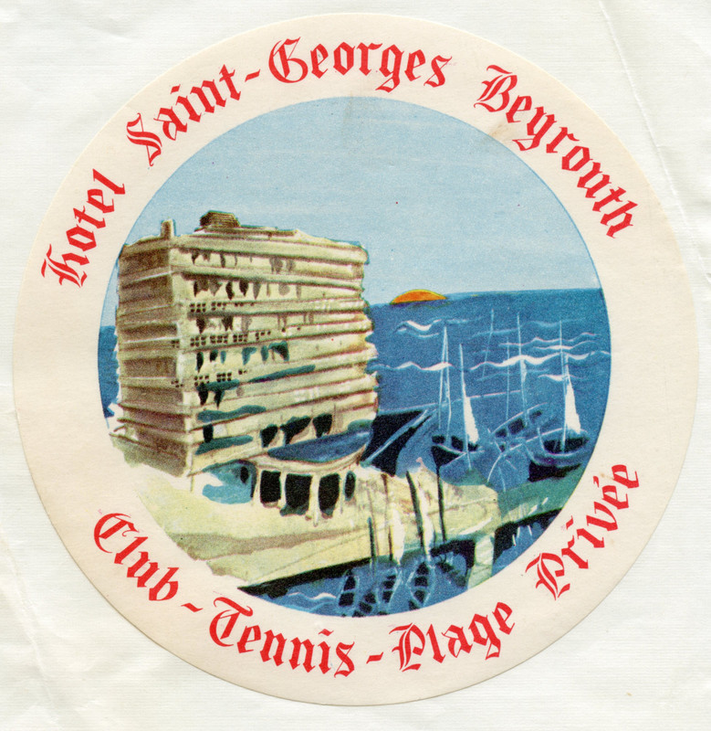 Saint Georges Hotel baggage sticker