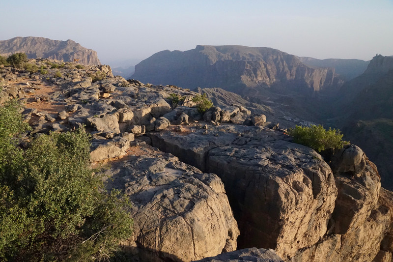 Canyon from Jebel Akhdar at sunset