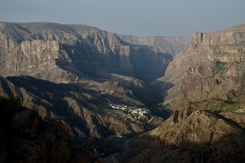 Canyon from Jebel Akhdar at sunrise