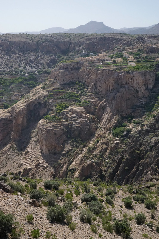 Terraces below villages in the canyon