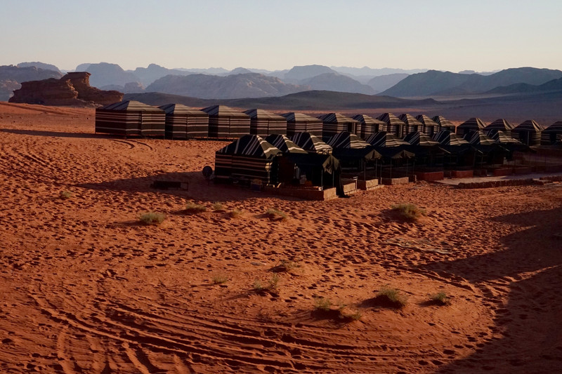 Our camp at sunset, Wadi Rum