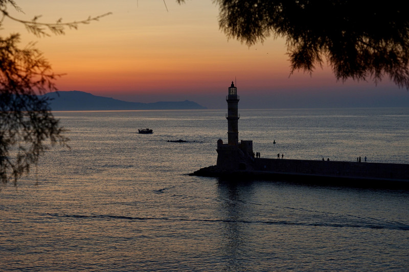 Sunset, Chania Old Town harbour