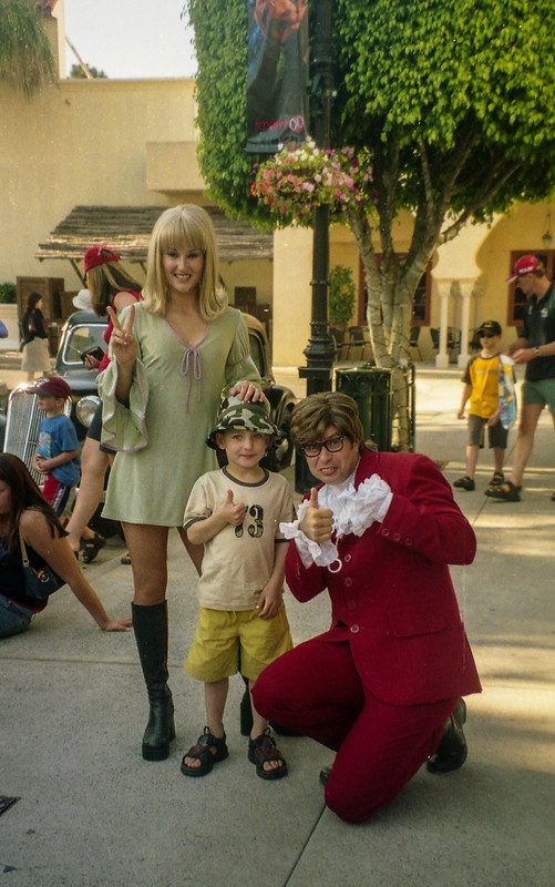Troy with "Austin Powers" at Movie World