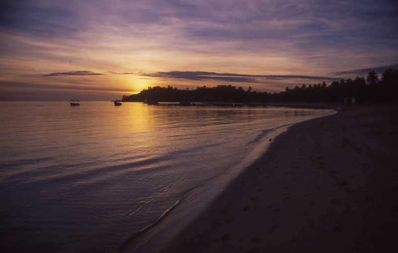 Mana Island sunset