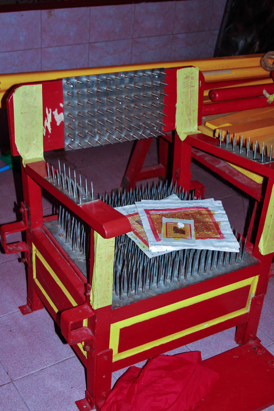 Spiky chair, Buddhist temple