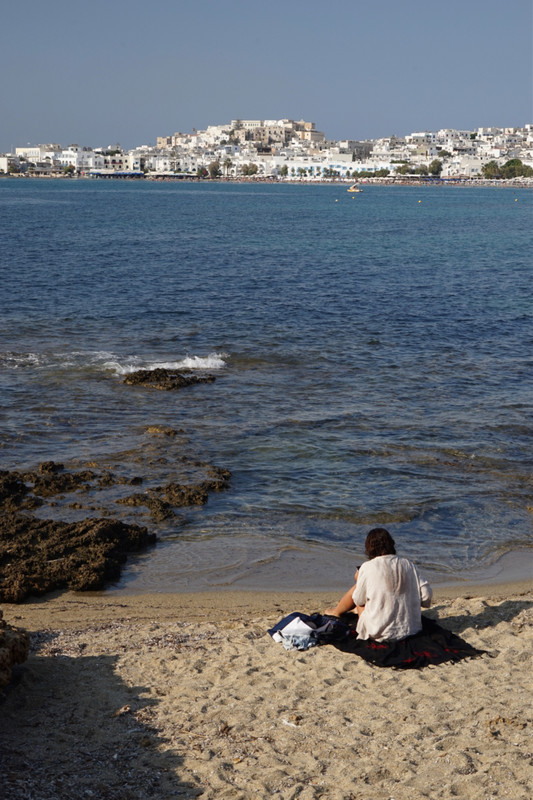 Naxos Town from St George’s Bay Beach