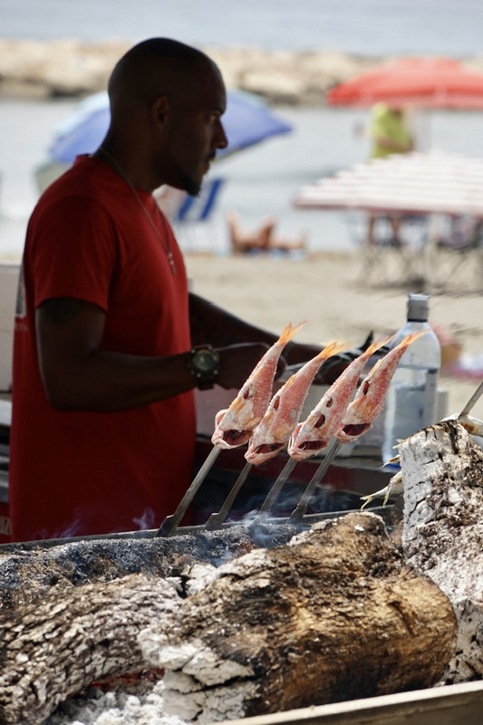 Grilled seafood, Playa del Palo