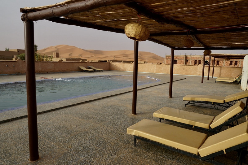 Pool, desert camp