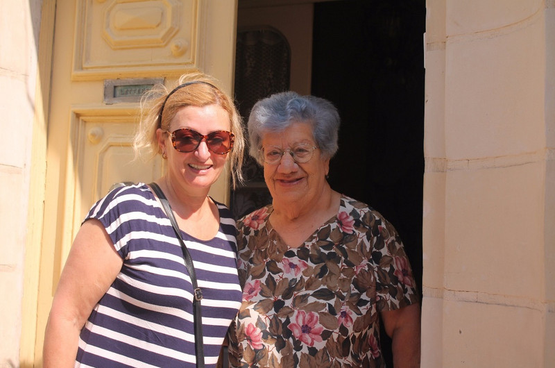 Issy with one of her mum's old friends, Balzan