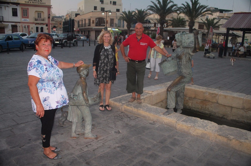 Lily, Issy and Louis at Marsaxlokk