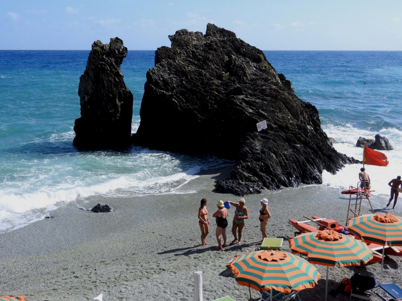 On the beach at Monterosso