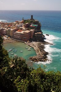 Vernazza Harbour from the trail