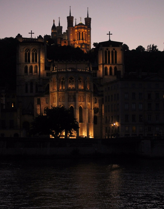 Basilica Notre Dame de Fourviere behind Cathedral