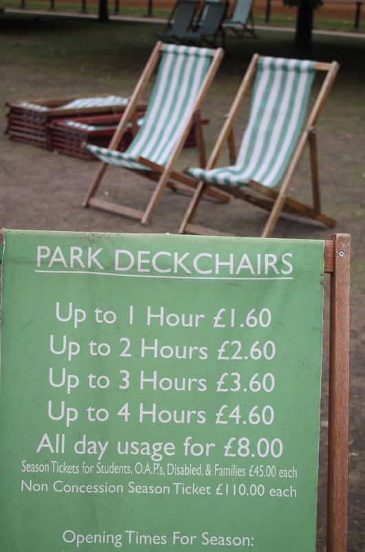 Deck Chairs for Hire, Hyde Park