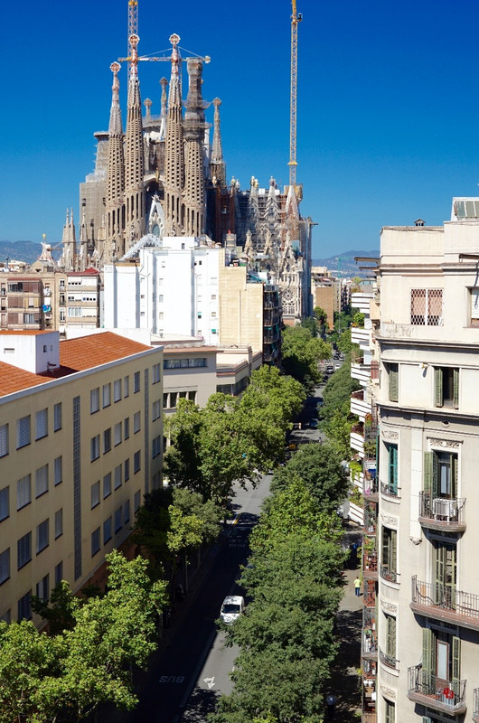 La Sagrada Familia from our apartment, Barcelona