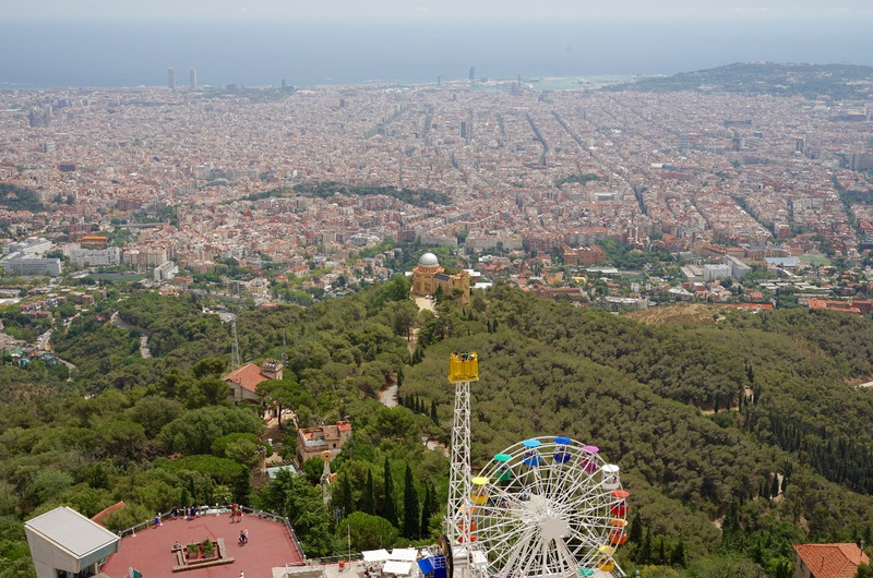 View over Barcelona from Tibidabo