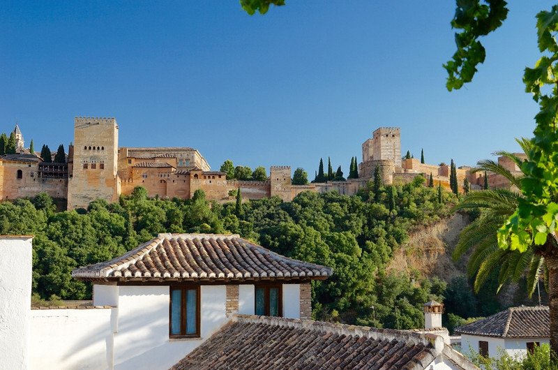 The Alhambra from our balcony, Granada