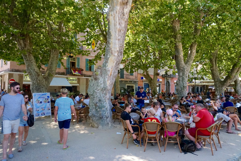 Village square, Ile Rousse, Corsica