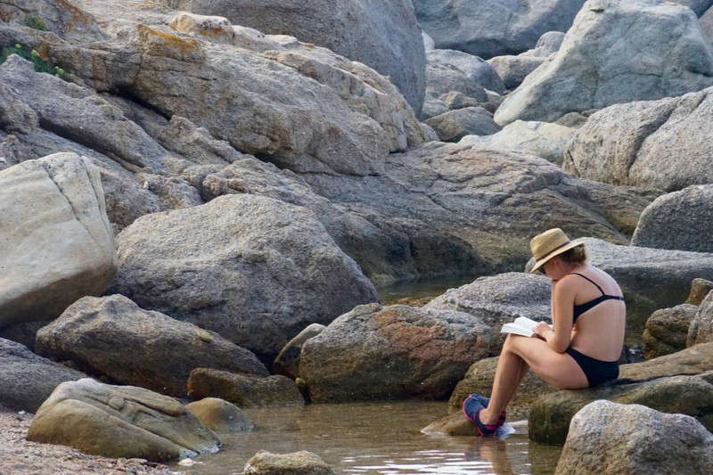 Relaxing amongst the rocks, Calvi