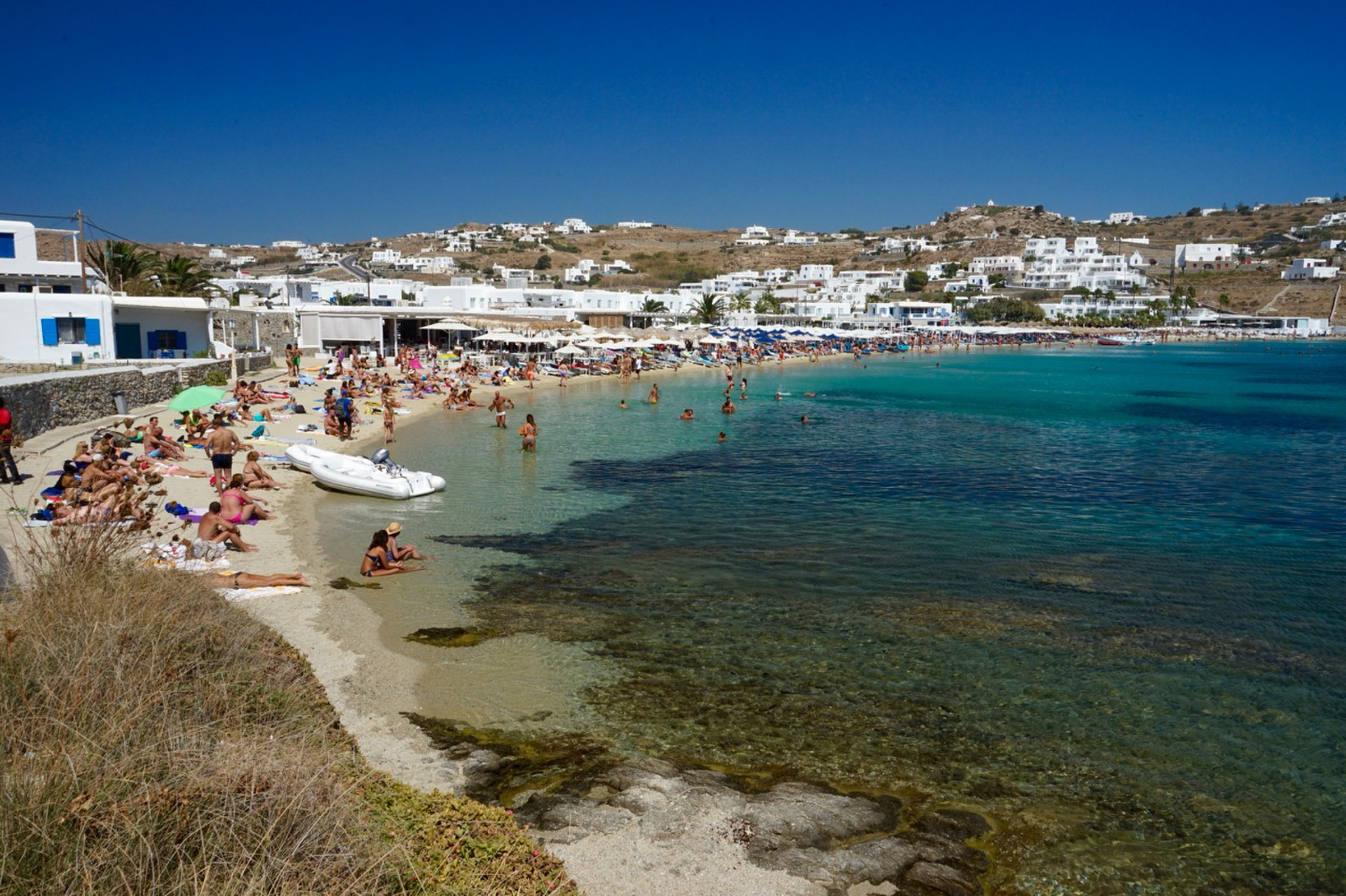 Ornos Beach Mykonos Photo